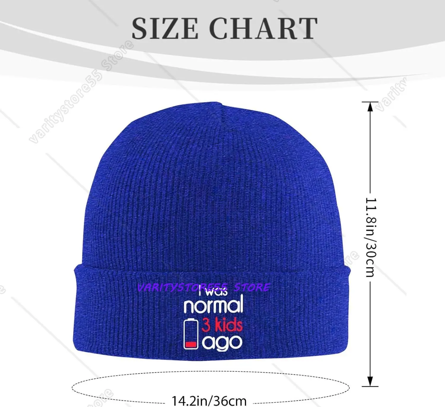I was Normal Three Kids Ago Beanie for Men Women Winter Hats Soft Warm Cuffed Knitted Skull Cap