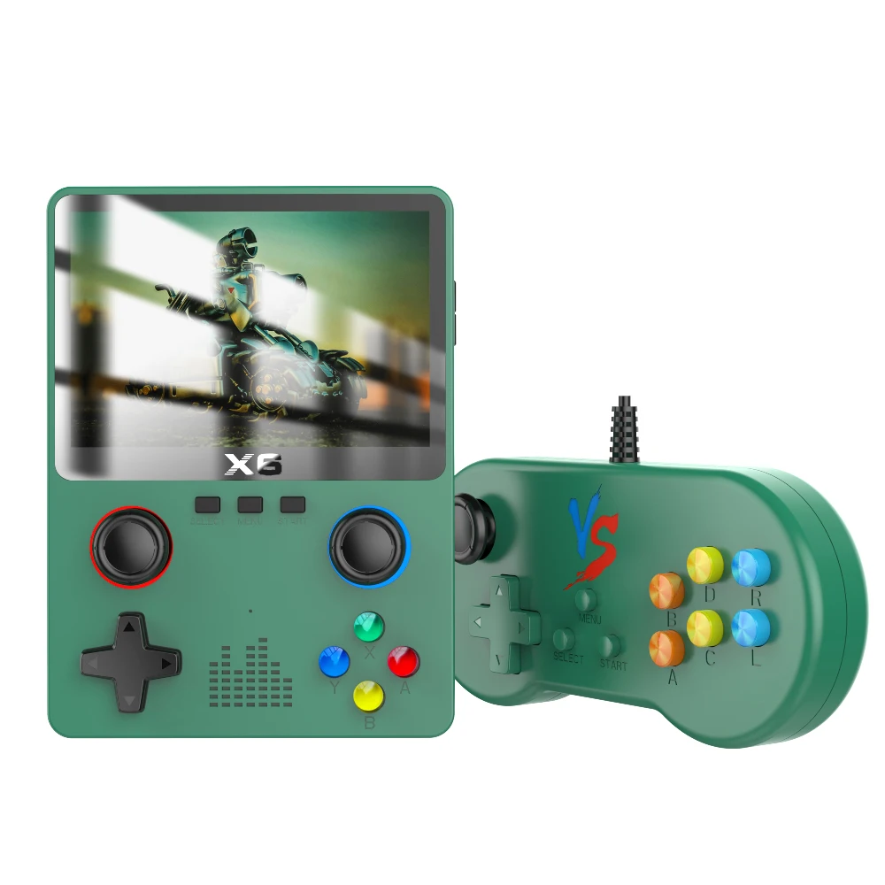 

2024 Hot X6 Handheld 32G Game Player Mini Portable Double Rocker Arcade Simulator Two-Person Battle Video Game Console Kids Gift
