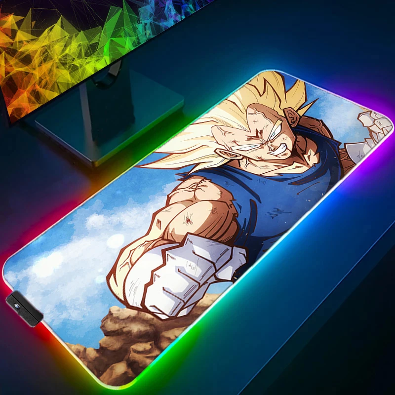 Podkładka pod mysz RGB LED D-dragon B-ball, podkładka na biurko Kawaii, podkładka pod mysz dla graczy PC, podkładka na biurko z charakterem, dywanik biurowy, podkładka na stół do domu