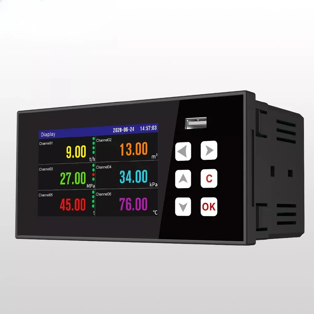 Manual Multi Channel Paperless Chart Recorder Temperature Pressure Humidity Data Logger Industrial