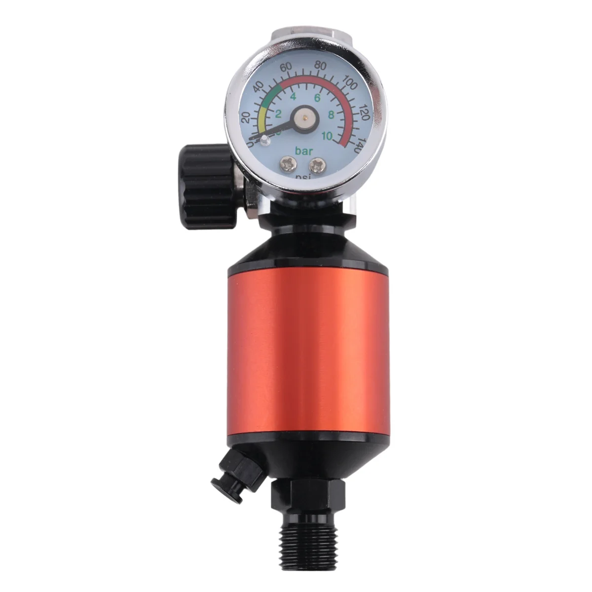 Air Compressor Regulator Oil Moisture Separator Clean, 1/4Inch NPT Inlet and Outlet Air Pressure Regulator,For Air Tools