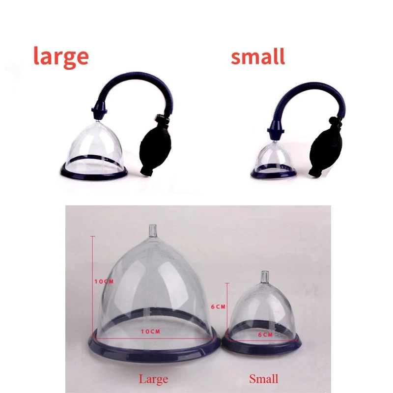 Manual Pussy Pump Female Breast Massager Vaginal Clitoral Suction Cup Enlarged Vacuum Pump Cover Nipple Stimulator Adult Sex Toy