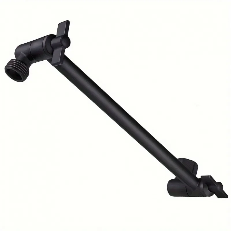 11-Inch Adjustable Shower Arm Extension - Stainless Steel with Durable Joint, Leak-Free, Easy Install