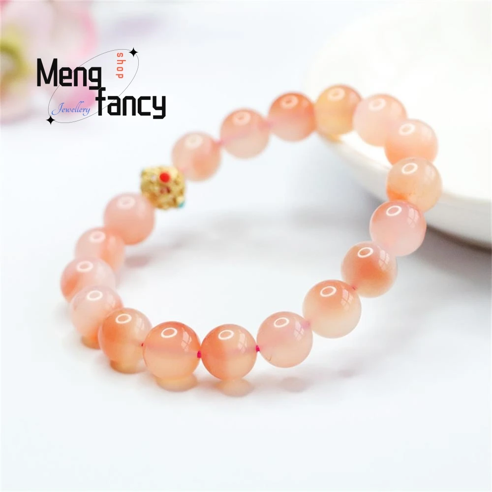 Natural Salt Source Agate String Crystal Colorful Bracelet Simple Elegant High-grade Fashion Jewelry Best Selling Holiday Gifts