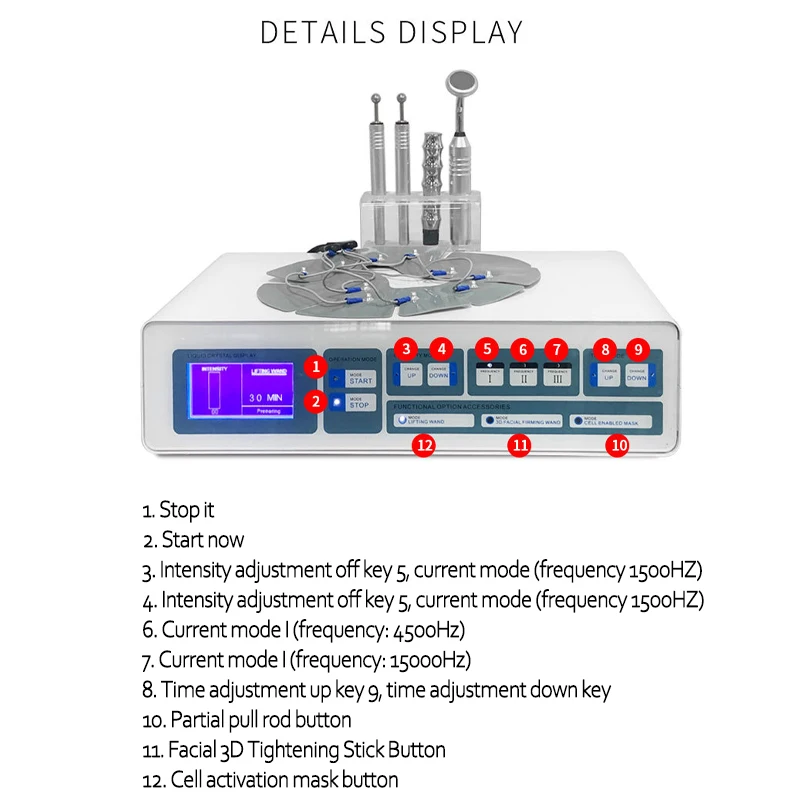 Oogcelactiveringsapparaat, Japans uitgebreid apparaat voor het verminderen van fijne lijntjes en het aanscherpen van de ogen, gebruikt in schoonheidssalons