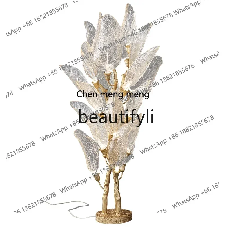 

American light luxury all copper living room floor bedroom sofa bedside decoration high-end atmosphere