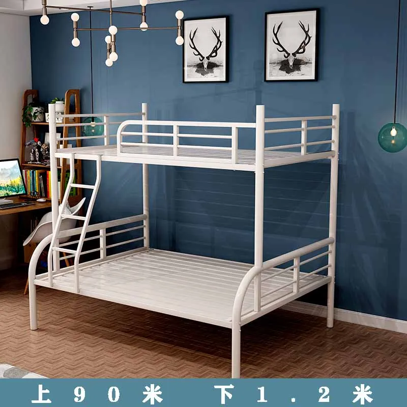 ZL Iron Double-Layer High-Low Iron Double Bed Small Apartment Two-Layer Bunk Bed