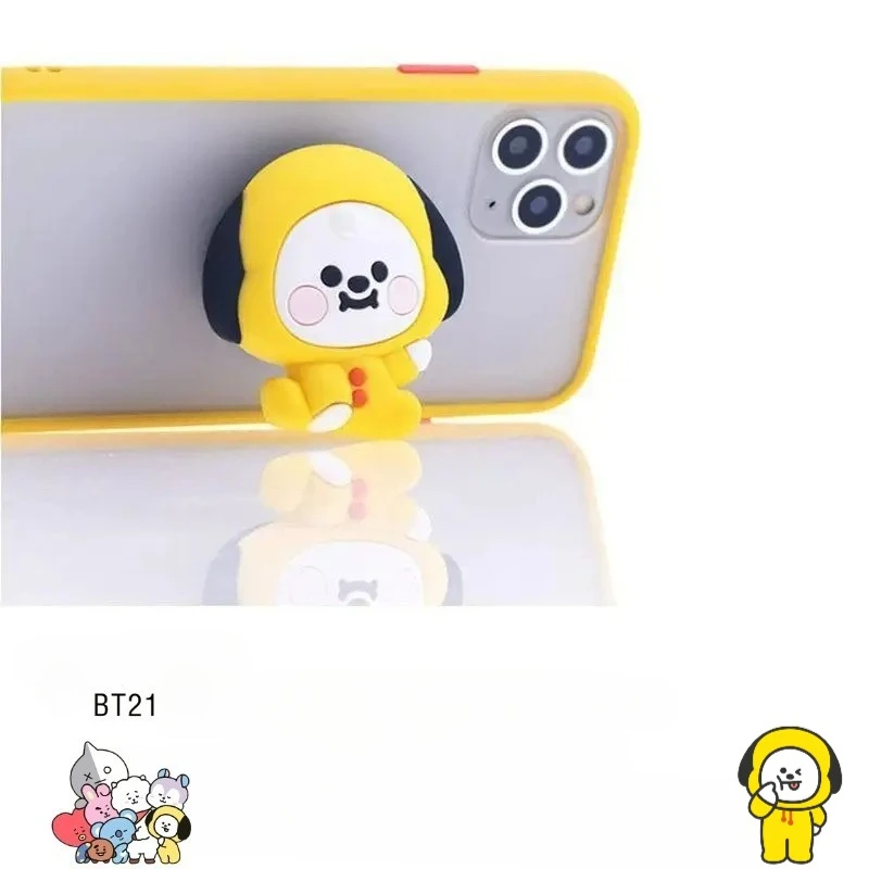 Подставка для телефона BT21 в стиле аниме, милый дизайн, кавайный стиль, выдвижной держатель для наушников, вентилятор, сувенирная продукция, оптовая продажа, подарок.