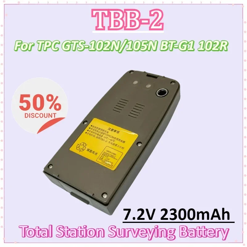 

TBB-2 7.2V 2300mAh NIMH Battery for TPC Total Station GTS-102N/105N BT-G1 102R Total Station Surveying Rechargeable Batteries