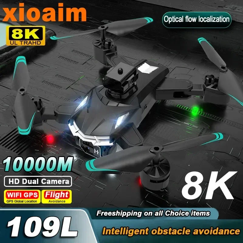 Drone profissional para Xiaomi Drone, avião HD RC, câmera dupla, omnidirecional, evitar obstáculos, quadrotor para adultos e crianças, brinquedo 8K, 109L