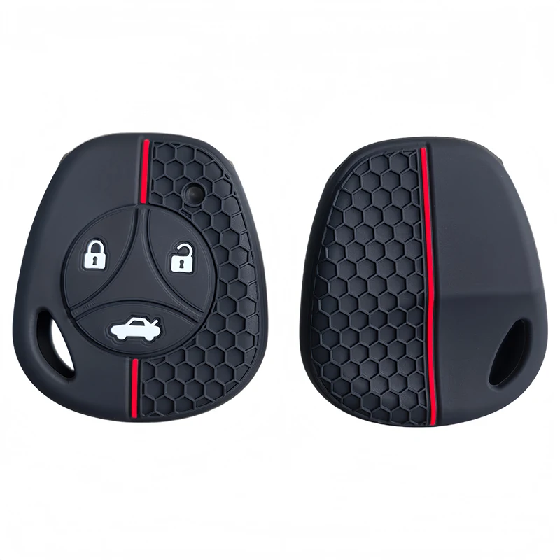 

Silicone Car Key For Lada Vesta Granta Priora Kalina 3 Buttons Remote Key Case Cover Fob Car Shell