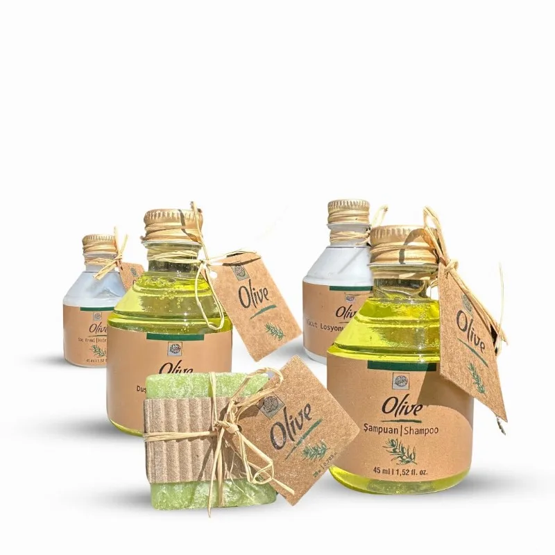 

Olive Blossom Body Care Set – Travel Size Toiletries | Includes 1.5 fl oz Perfect for Vacation Rentals & Hotels (150 Pieces)