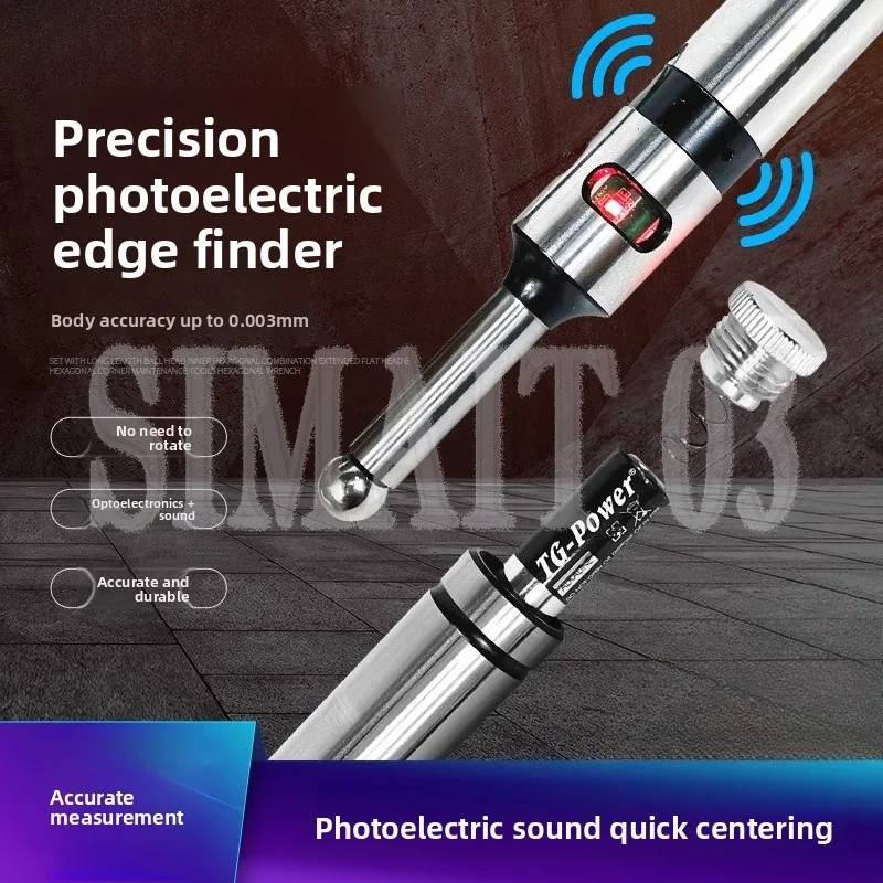 

CNC Precision Edge Finder - High-Accuracy Photoelectric Type with Audible Alarm & Light Indicator for Centering