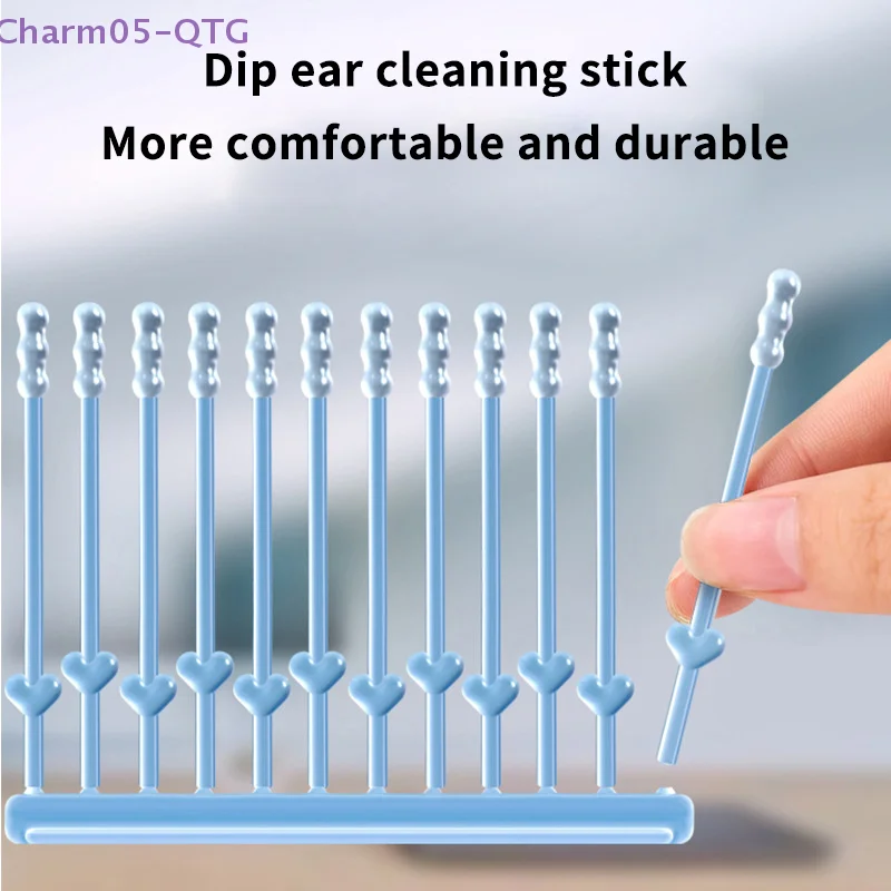 

Hot 24PCS/Box New Silicone Disposable Ear Swabs Soft Ear Cleaner Sticky Ear Swabs Sticky Earwax Remover Stick Adults