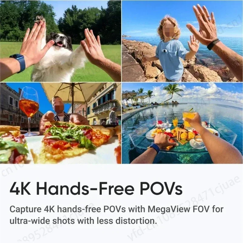 360 GO 3S-4K Tiny Portable Vlogging Camera, Hands-Free POVs, Mount Anywhere, Stabilization, 140 Min Battery Life, Pet POV New