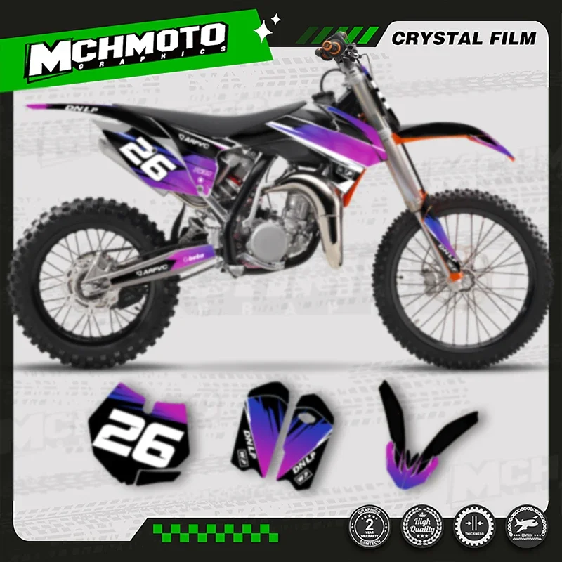 

MCHMFG для KTM 2013 2014 2015 2016 2017 SX85 дизайн мотоцикла графический фон наклейки наборы номер имя на заказ
