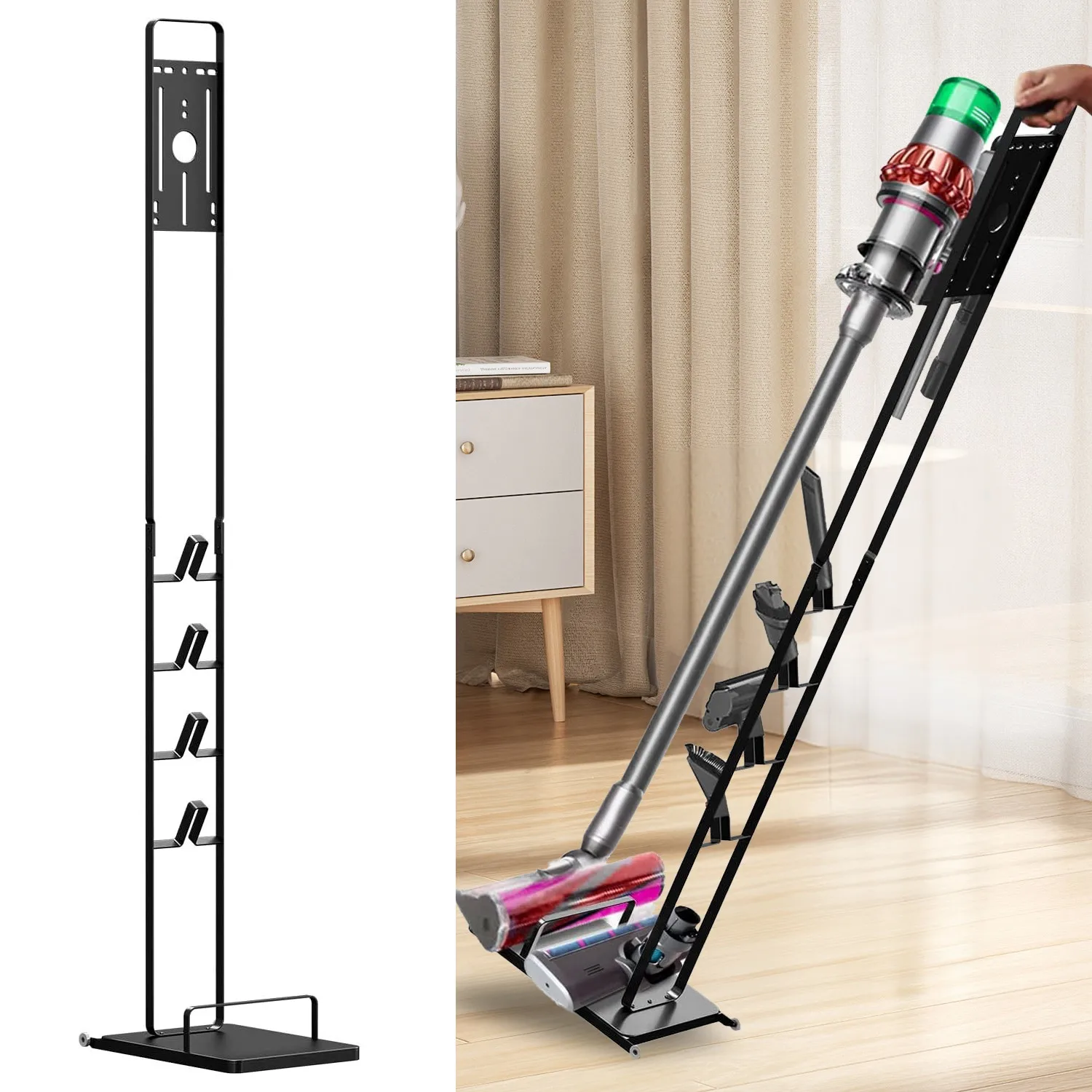 Support métallique pour aspirateur Dyson V15 V11 V10 V8 V7 V6, support de sol robuste, support de rangement pour aspirateur à main, accessoires pour aspirateur