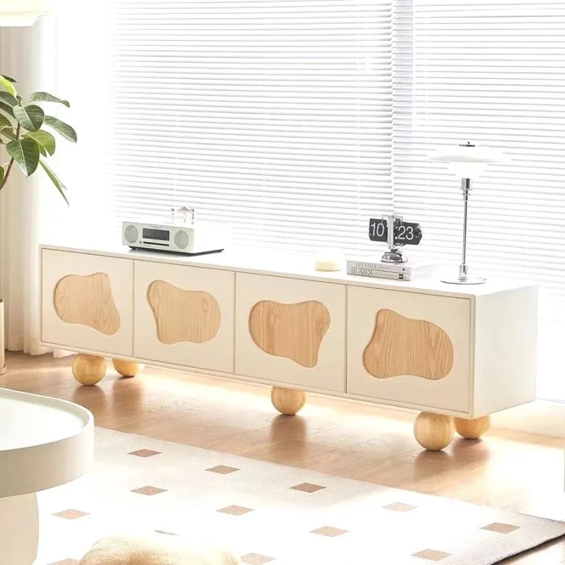 table combination modern simple living room household small apartment wabi sandy wind light luxury Nordic floor cabinet