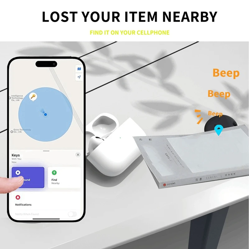 Smart-For Airtag Anti-Lost Device Find My Global Positioning Pet Tracker สําหรับผู้สูงอายุและเด็ก (2 แพ็ค)