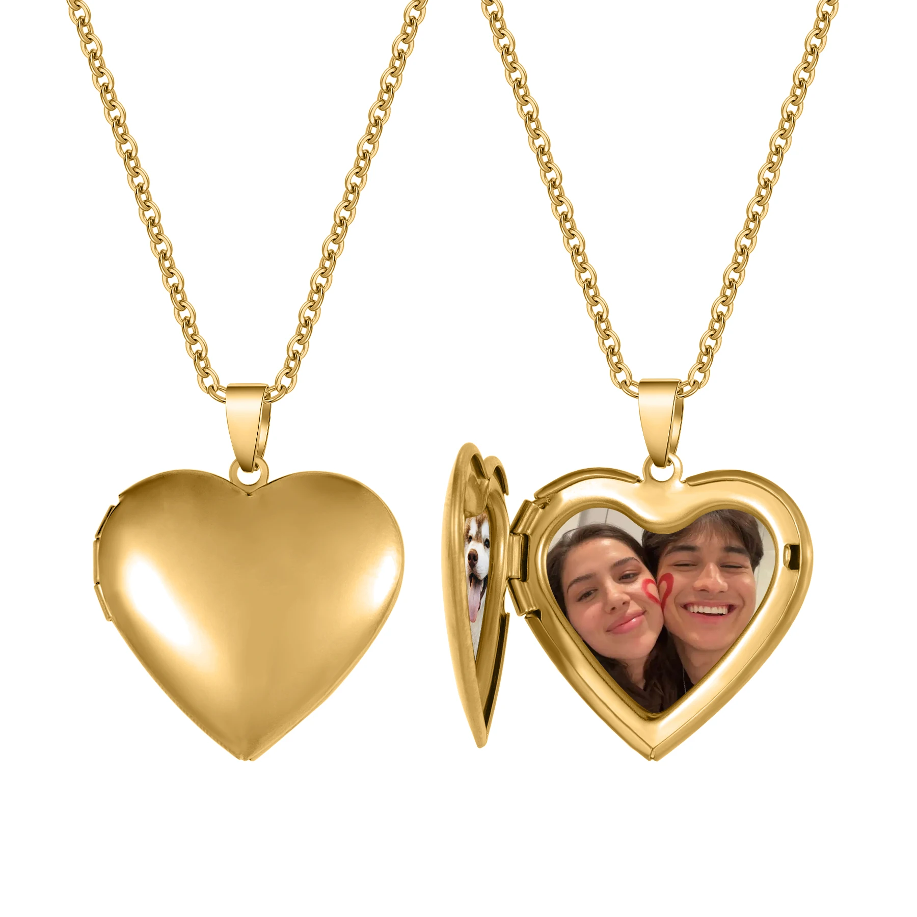 

Персонализированное фотогравированное имя даты с медальоню в форме сердца, подвеска-подвеска с изображением на заказ, подарок на годовщину для женщин