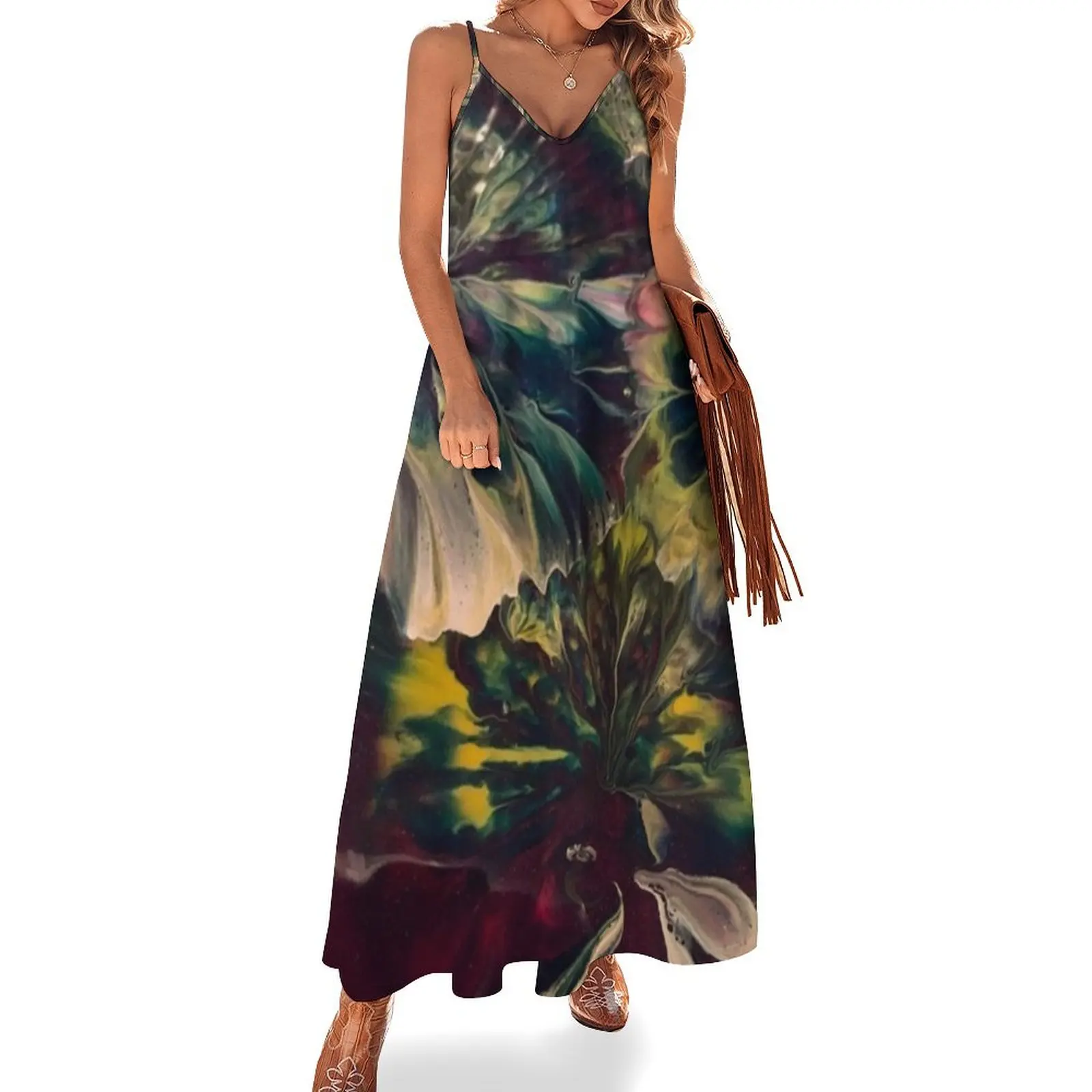 

Fleurs Sleeveless Long Dress Woman fashion cocktail dresses Dress