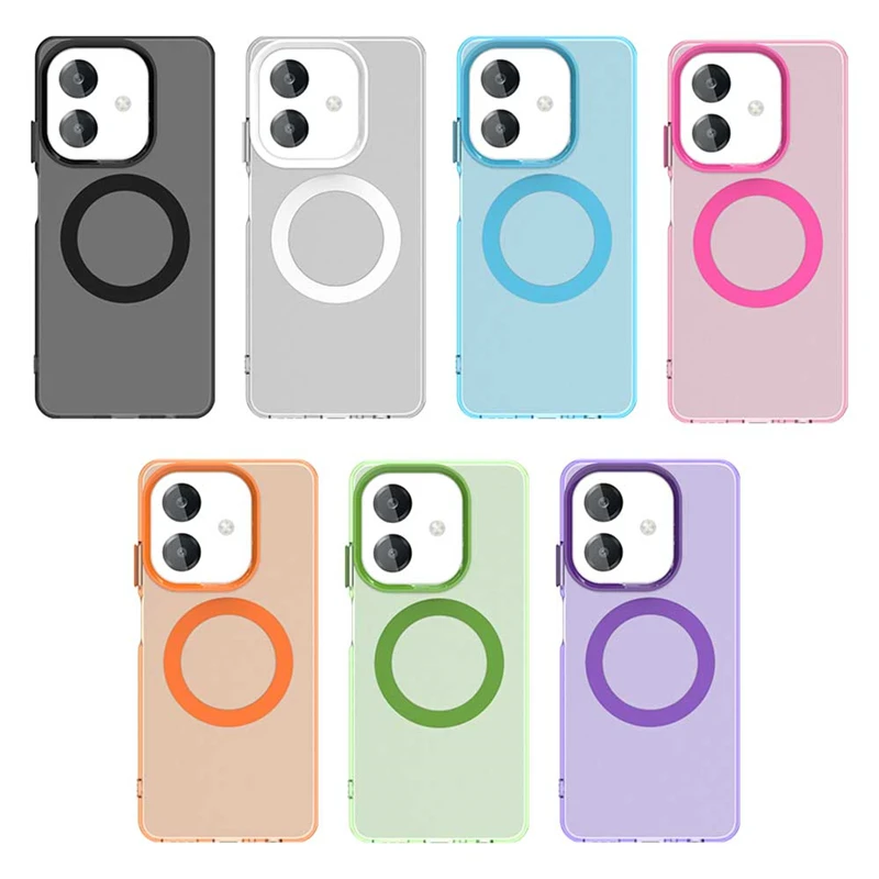 For OPPO A40 Case Cover OPPO A40 Capas New Shockproof Armor Transparent Wireless Charging Annular Magnetic Matte Fundas OPPO A40