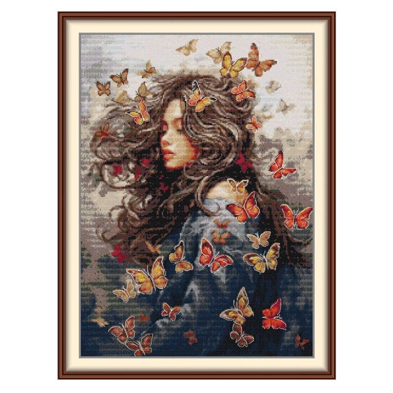 The Butterfly Dream Beauty Patterns Counted Cross Stitch Set 11CT 14CT 16CT Stamped DMC Cross-stitch Kit Embroidery Needlework - view 2