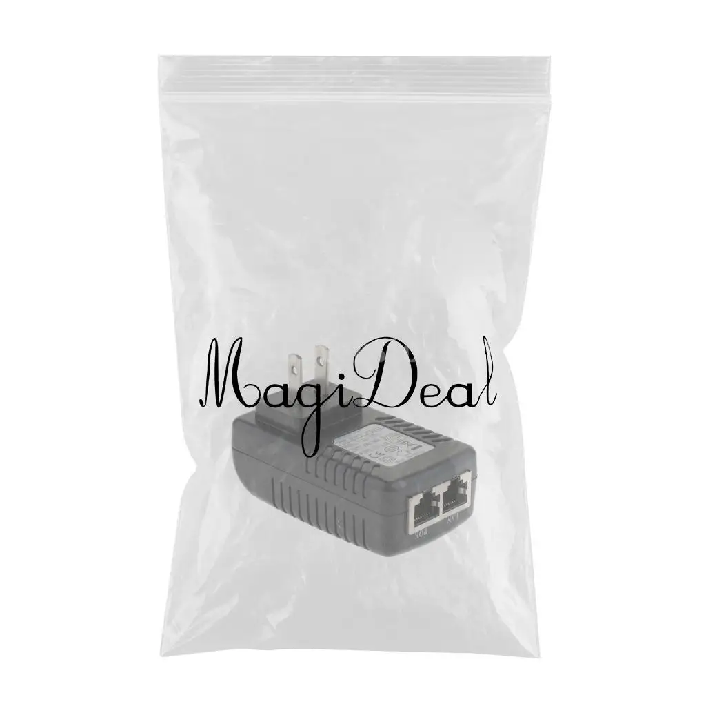 Adaptor dinding catu daya injektor POE 12V1A IEEE 802.3af untuk kamera IP