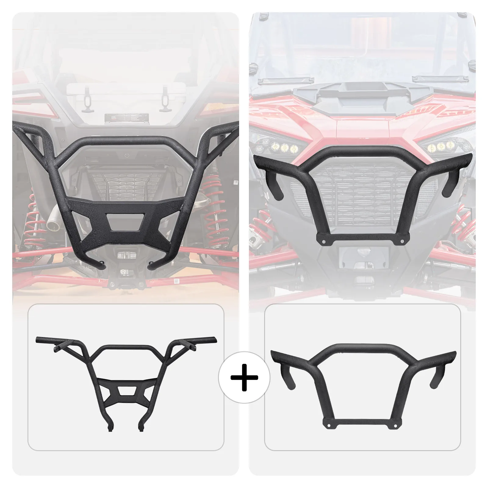 

KEMIMOTO UTV Front Rear Guard Bumper Compatible with Polaris RZR PRO XP / PRO XP 4 / PRO S / PRO S 4 / PRO TURBO R 2020-2025
