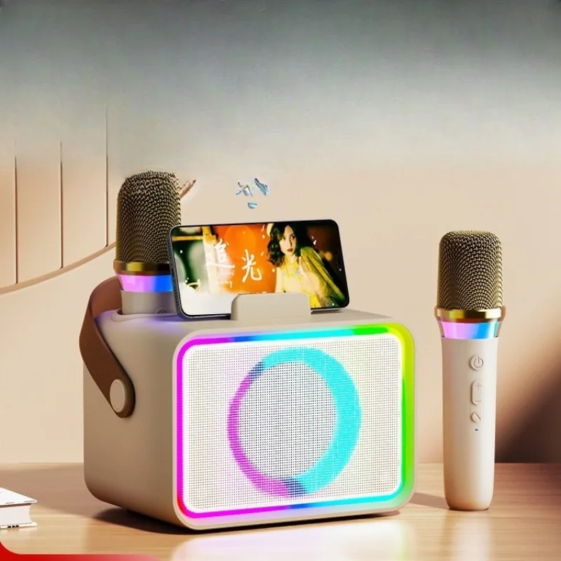 

Singing Karaoke speaker, microphone and stereo integrated, microphone Bluetooth family, children's home karaoke machine