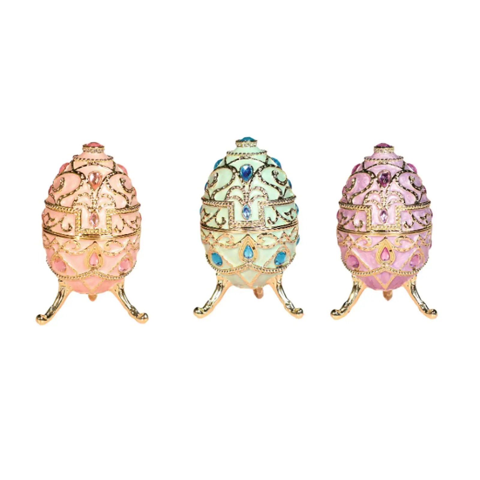 

Ювелирная шкатулка для безделушек в стиле пасхального яйца, коллекционный комод, декоративное пасхальное украшение, украшение для браслетов, серег