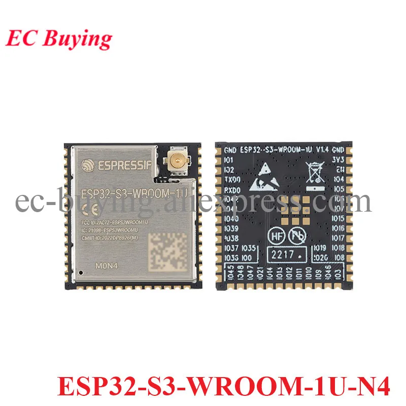 ESP32-S3 ESP32-S3-WROOM-1U Dual-core WiFi Bluetooth-compatible BLE 5.0 ESP32 Wireless Module 4MB 8MB 16MB Flash 2MB 8MB P-SRAM