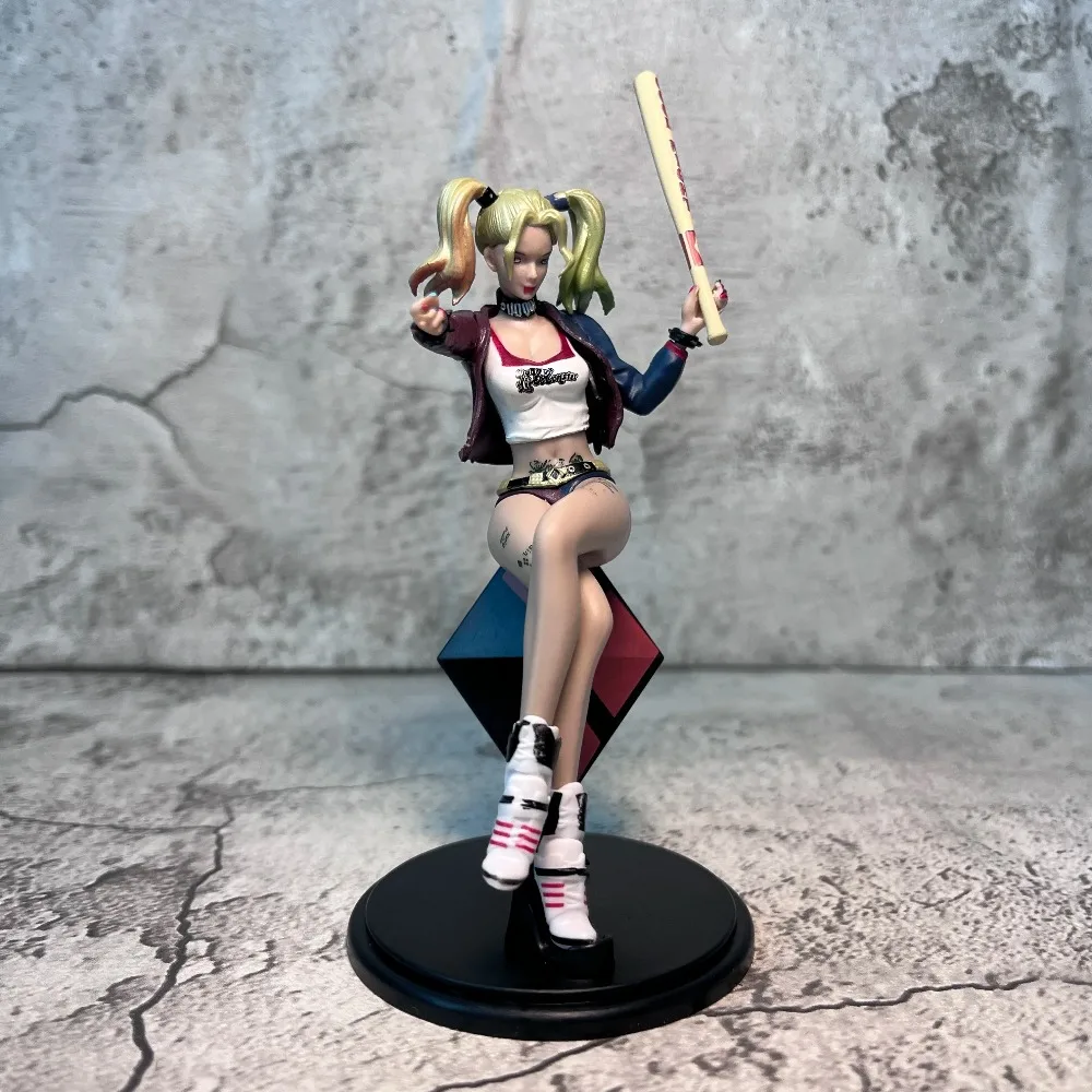 11-15cm Anime Harley Quinn seated Harley Quinn anime character PVC figurine Toy statue view 3