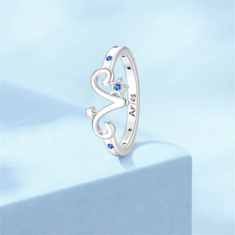 

2026 Popular 925 Sterling Silver Aries Ring High Quality Original For Women Girls Fine Birthday Graduation Pretty Jewelry Gifts