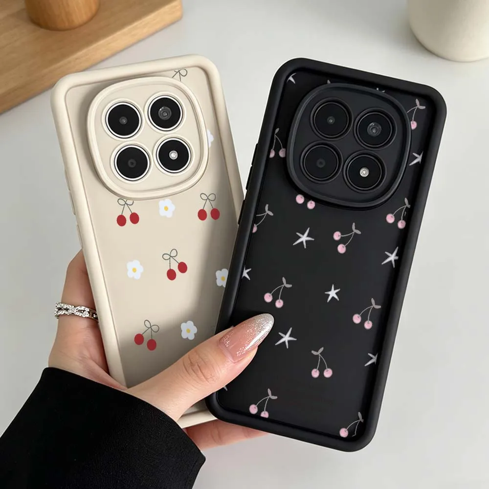Cartoon Cherry Star Pattern Silicone Case For Xiaomi Redmi Note 15 14 13 12 11 10 14S 11S Pro Plus 5G Soft Phone Case