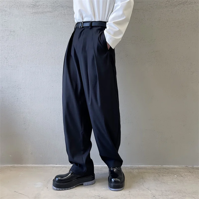 

2023Suit Fashion Harem Streetwear Men Loose Korean Casual Trousers Pants Net Celebrity Modeling Clothing Trend Chic Pant Male