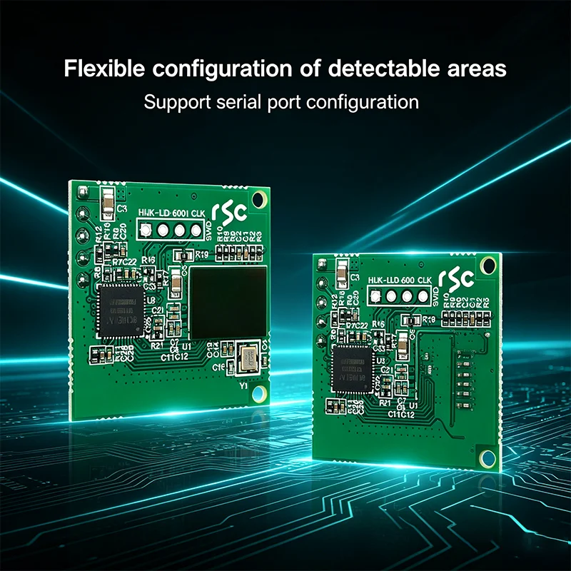 Hi-Link 60G Tripwire Counting Radar Module HLK-LD6001C Sensor Module 3.3V Power Supply Detection Distance 0.5~8m