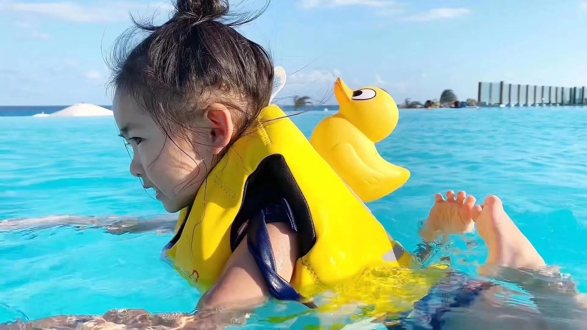 Chaleco salvavidas infantil pesca flotabilidad alta rayas - imagen 4