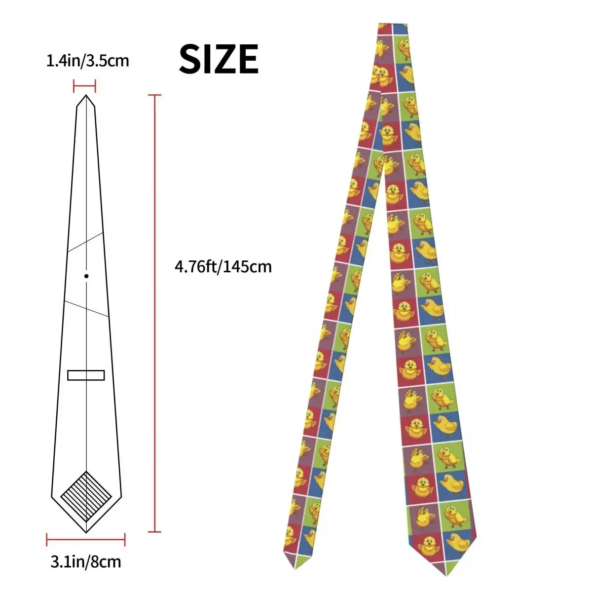 Cartoon Yellow Duck Tie Fashion Cosplay Party Neck s uomo donna novità accessori Casual per cravatte collare di Design di qualità