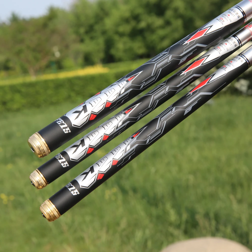 جديد خفيف SuperHard 3.6/4.5/5.4/6.3/7.2 متر تيار اليد القطب ألياف الكربون الصب تلسكوبي الصيد قضبان الأسماك معالجة