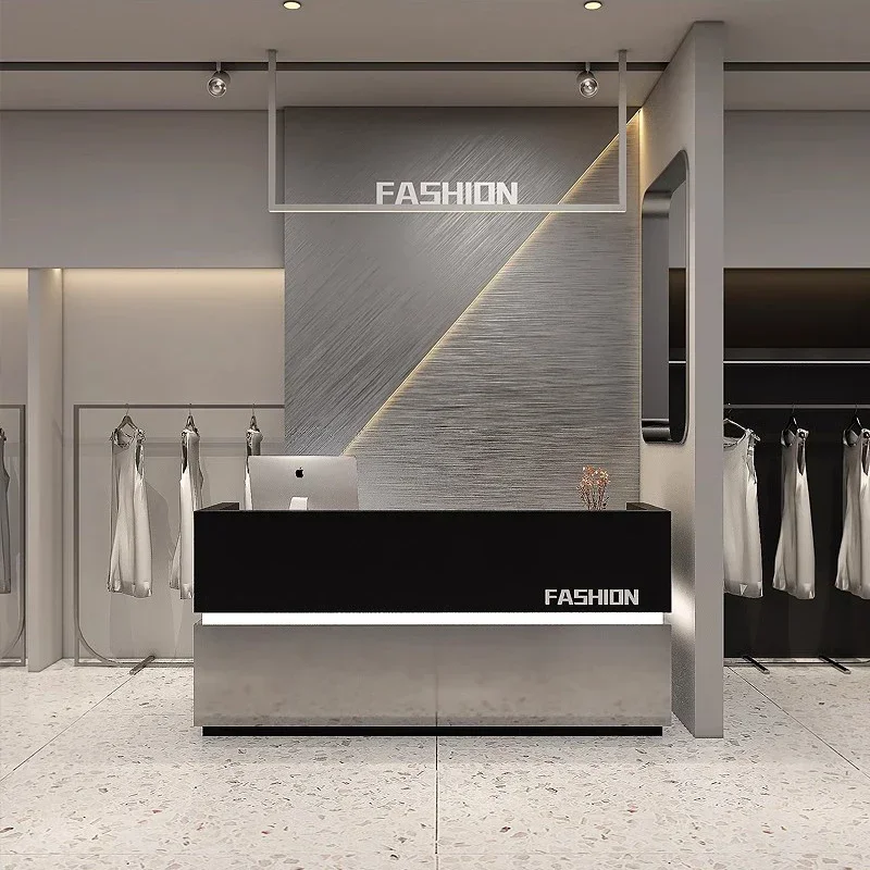Gray Checkstand Reception Desks Nordic Beauty Salon Storage Customer Shop Counter Podium Office Furniture Приемный Стол FYRD