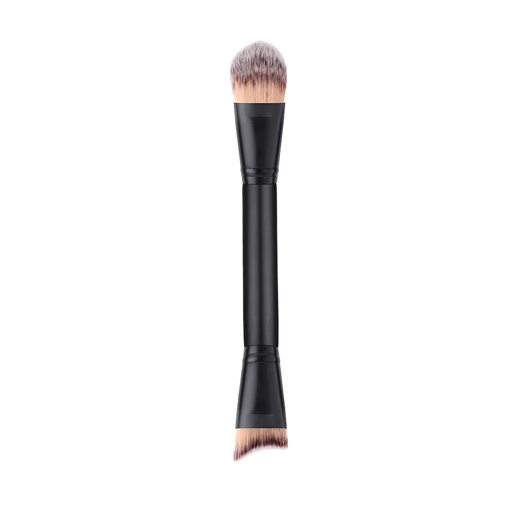 Dual Ended Brush Professional Makeup Tool for Powder and Cream Blending Ultra-Soft Anti-Synthetic Hair T-01-353