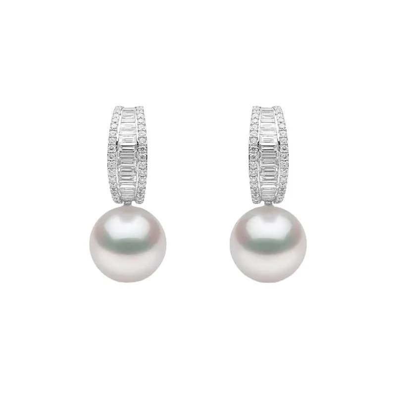 2025 High Quality Hot Brand Gifts Luxury Jewelry Earrings For Women Zircon Round Wedding Sweet Cute Pearl Stud Earrings  Jewelry