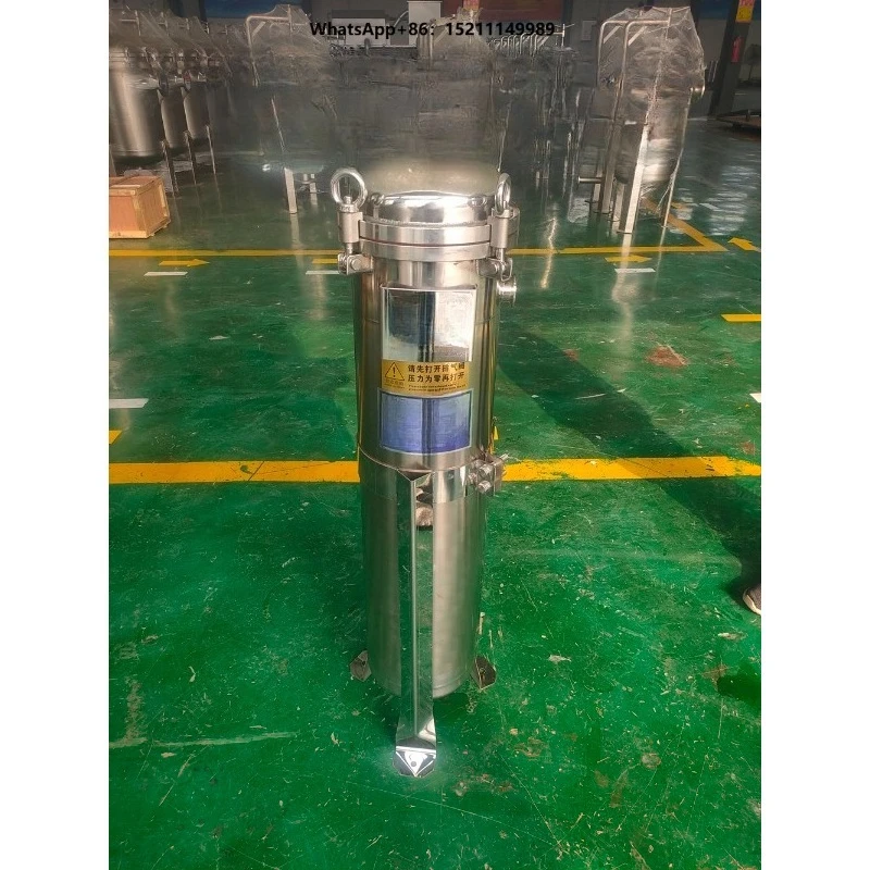 Industrial Single Bag Filter, Customized Connections, High Pressure, 316L Stainless Steel, Durable
