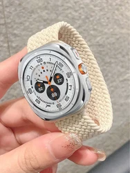 for Samsung Galaxy watch Ultra Strap 47mm Accessories Sport Nylon loop Braided belt correa bracelet Galaxy watch 7 8 Ultra band