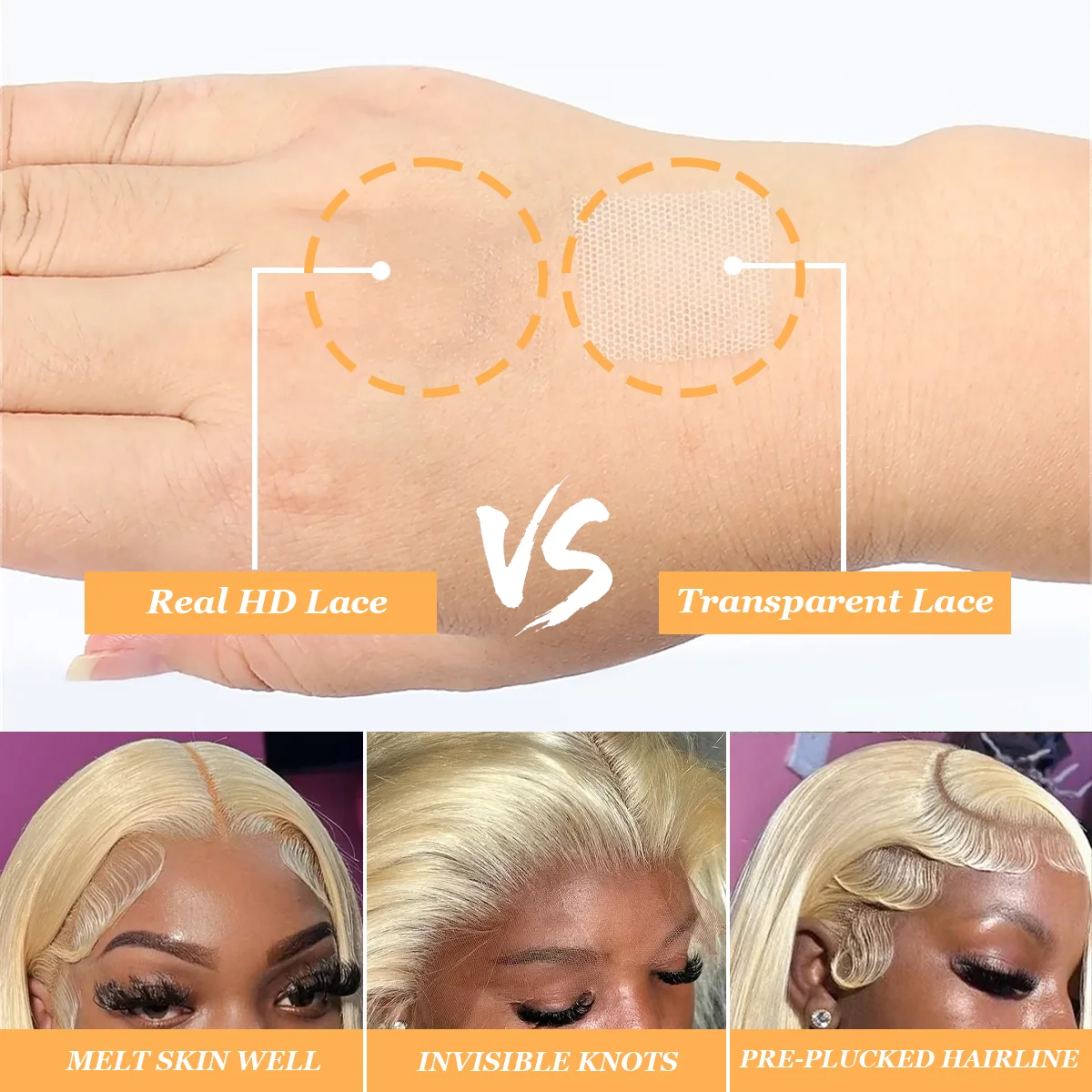 باروكة أمامية من الدانتيل الشفاف عالي الدقة 13*6 مستقيمة مقاس 36 بوصة وكثافة 220% # 613 شعر مستعار بشري برازيلي حقيقي أشقر عسلي للنساء