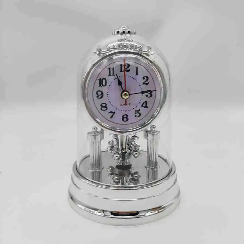 

Hot selling European style vintage living room clock antique silent desk clock