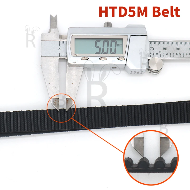 HTD5M Timing Belt Length 2460mm to 5300mm Closed Loop Rubber Belt Width 10mm 15mm 20mm 25mm 30mm 40mm 5M Belt HTD 5M Pulley Belt