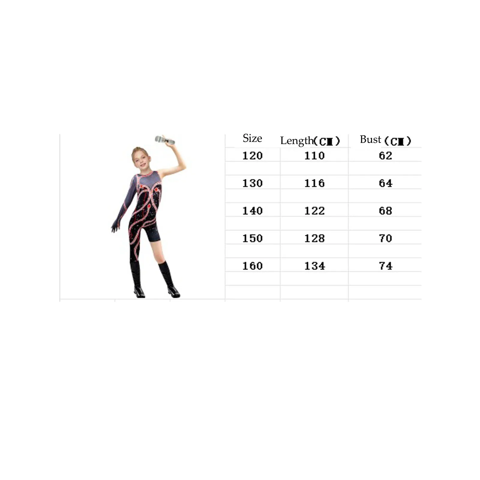 Kinderen Meisjes Taylor Cosplay De Eras Tour Kostuum Zwart Rood Print Romper Show Outfits Halloween Party Gift