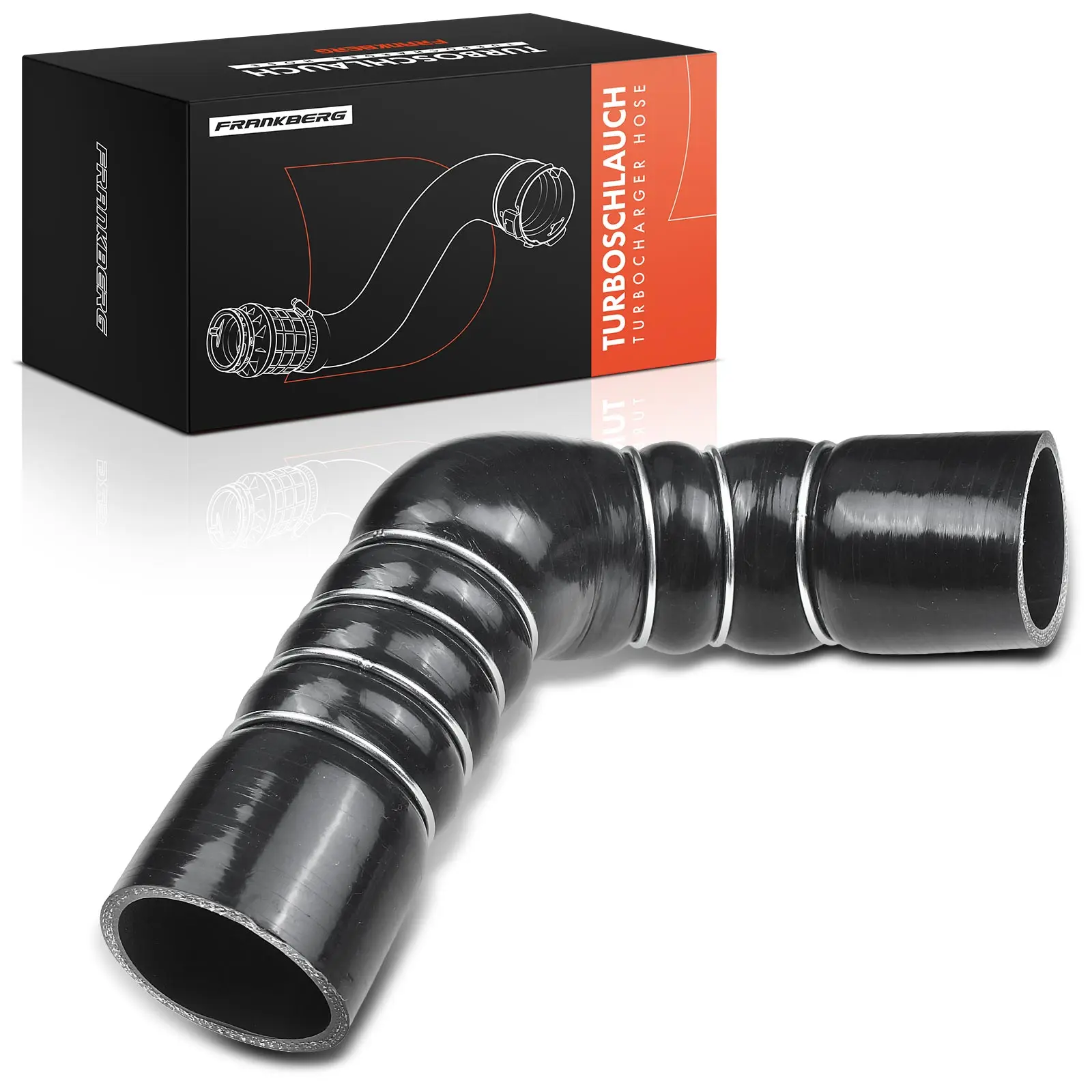 Frankberg 1x Radiatorslang Turbo Slang Ladeluchtkoeler voor Nissan X-Trail T31 Renault Koleos I HY 2.0L Bj 2007 144637670R